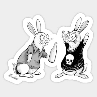 Two Rabbits Sticker